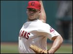  Cleveland Indians starting pitcher Justin Masterson delivers in the first inning of a baseball game against the Seattle Mariners.