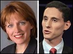  Ohio Rep. Connie Pillich, left, and Ohio State Treasurer Josh Mandel.
