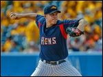  Toledo's Shawn Hill allowed three runs on six hits in six innings against Syracuse.