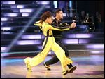  Actress Zendaya Coleman and her partner Val Chmerkovskiy performing on the celebrity dance competition series 