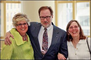 At the FOCUS Spring Luncheon are Diane Barnes, Bob Meeker, and Janice Moore.