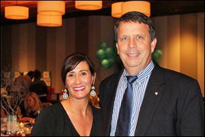 Amy Sanders, Springfield Schools Foundation secretary and True Blue To Do chairman, with Scott Steele, the foundation president.