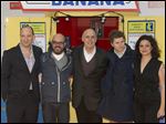  Actors from left to right, Tony Hale, David Cross, Jeffrey Tambor, Michael Cera and Alia Shawkat attend a screening of Arrested Development Season 4 at a central London cinema.