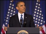  President Barack Obama talks about national security at the National Defense University at Fort McNair in Washington.