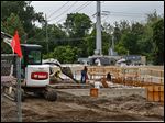  Construction continues on the foundation for the new Fire Station No. 1 near downtown Sylvania. The station is slated to be completed by November. The $1.9 million project is on budget and on schedule.