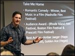  Actor and Perrysburg native Sam Jaeger speaks to an overflow crowd at the Way Public Library in Perrysburg.