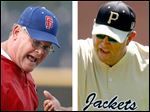  St. Francis coach Tim Gerken and Perrysburg coach Dave Hall.