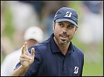  Matt Kuchar reacts after a birdie on the fourth hole during the third round.