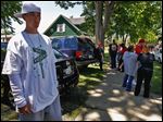  Terry Steinfurth talks about his missing daughter, 1½-year-old Elaina Steinfurth, as he and family and friends converge on the corner of Federal and Leonard streets in East Toledo.