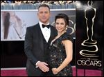  Channing Tatum and his then pregnant wife, Jenna Dewan-Tatum, stop on the red carpet at the 85th Academy Awards.