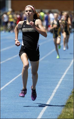 Perrysburg junior Courtney Clody won the 1600 meters at the Division I regional and helped the 3200 relay team to a victory.