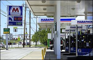Gasoline is at $4.199 a gallon at the Marathon station at Woodville Road and Earl Street near I-280. About a week ago, prices in the $3.60s were common locally.