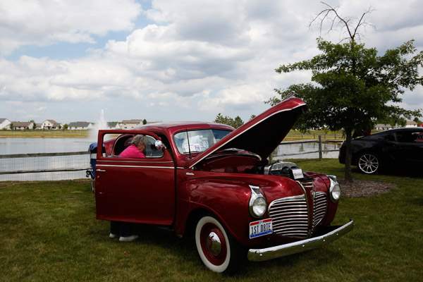 A-red-1941-Plymouth-P12-was-on-display