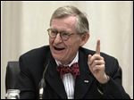  Ohio State University president Gordon Gee gives his retirement speech Friday during the board of trustees meeting in Columbus, 