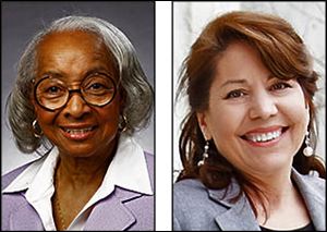Theresa M. Gabriel, left, and Sandra Spang are running for council as independents.
