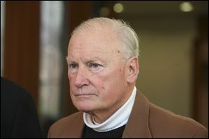 Former Toledo Mayor Carty Finkbeiner is annoyed by the removal of trees for street-improvement projects.