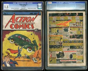 This image provided by Metropolis Collectibles/ComicConnect, Corp., shows the front and back cover of 