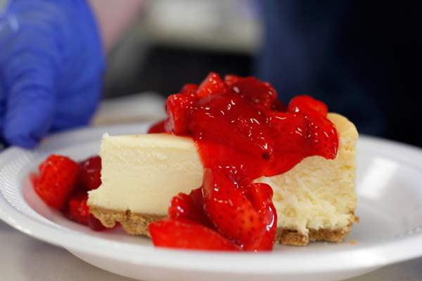 Cheesecake-with-strawberries-was-one-of-many-treats-available