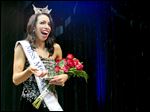  Haley Williams, Miss Saginaw County, reacts this evening to being named Miss Michigan 2013 after the final night of the Miss Michigan.