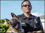  Speedy, Sylvania Township’s new police dog, and Officer Patrick Charest, his handler and partner, started their patrol on Friday. Speedy is Sylvania Township’s first police dog in nearly 10 years.