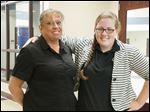  Owens students Lisa Gonzalez, left, and Christina Perry received the college board's excellence awards.