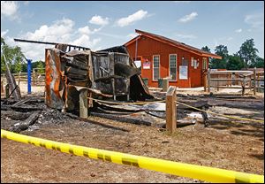 A fire on early Monday destroyed the concession stand near the swimming area at Olander Park in Sylvania, the latest incident at the park. Authorities say arson is suspected.