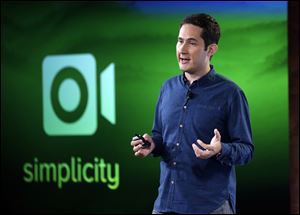 Instagram founder Kevin Systrom talks about an added video feature to the Instagram program at Facebook headquarters in Menlo Park, Calif., Thursday.