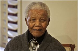 Former South African President Nelson Mandela seen in July, 2012.