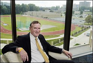 UT athletic director Mike O'Brien remains committed to Toledo, saying he and his family love the area.