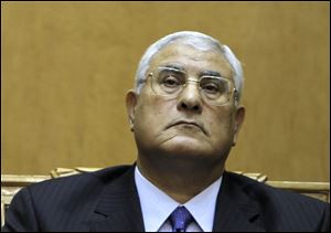 Egypt's interim president Adly Mansour.