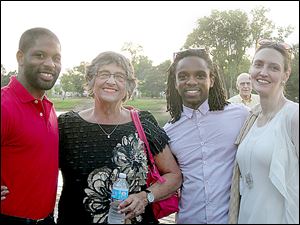 From left, Domonique Glover, Geneva Rogers, Phillipe Taylor, and Condessa Croninger attended the Toledo Ballet's annual Toest!