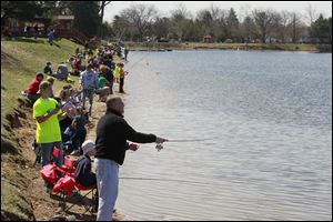 The number of participants at a recent fishing derby at Olander Park in Sylvania is an indicator of fishing's popularity in Ohio.