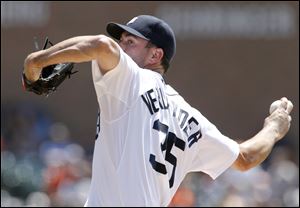 Detroit Tigers starter Justin Verlander fell seven outs short of his third career no-hitter, but the Detroit ace looked sharp in his final start before the All-Star break, and the Tigers backed him with three home runs in a 5-0 victory over the Texas Rangers.