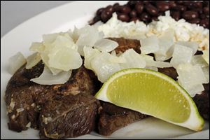 Limes with steak