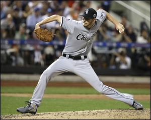 American League’s Chris Sale, of the Chicago White Sox, pitches during the second inning.