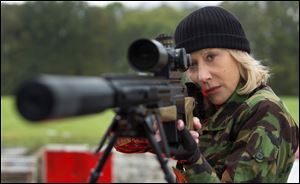 Helen Mirren's character in 'Red 2,' Victoria, is an expert shot.
