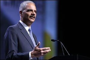 Attorney General Eric Holder speaks at the National Urban League annual conference today in Philadelphia.