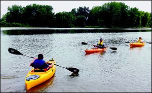 The Maritime Academy hosted a kayaking camp on the Maumee River in June.