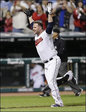 Cleveland’s Jason Giambi led off the ninth inning with his ninth career walk-off home run.