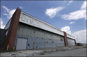 Part of the former Willow Run Bomber Plant is shown at Willow Run Airport in Ypsilanti Township, Mich. 