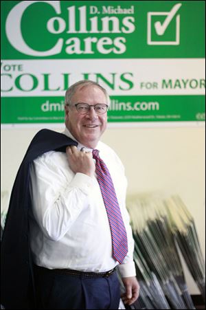 Mayoral candidate D. Michael Collins hopes to get support from the city’s police and fire unions, most of which have not endorsed in the primary race.