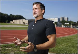 Former University of Toledo track and cross country coach Kevin Hadsell asked to meet at the school's track despite being forced to resign his position due to a texting scandal.