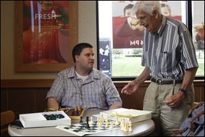 Bush, who is blind, began playing chess with Brewer when he was eight years old and still sighted. 