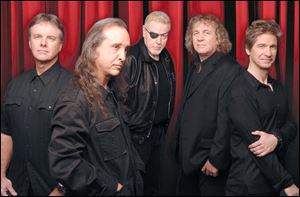 Kansas band members are, from left, Phil Ehart, Steve Walsh, Richard Williams, Billy Greer, and Dave Ragsdale.