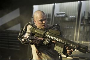 Matt Damon and Jodie Foster star in the sci-fi thriller ‘Elysium.’