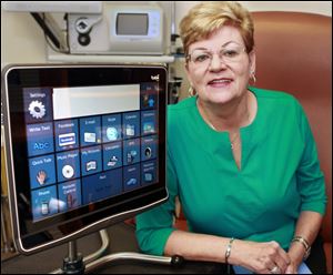 'It's my life link, Carole Shearn says of the Tobii system. 'This technology is going to allow me to communicate when I lose my voice, so I love it.'