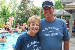 Diane and Dan Kazmierczak hosted a float party on the Maumee River.