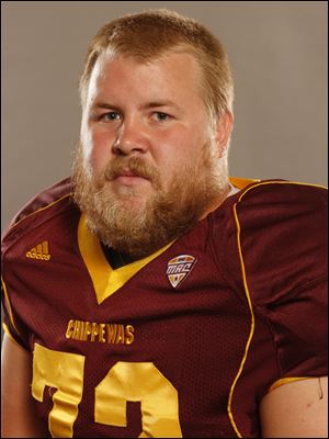 Cody Pettit, an offensive lineman at Central Michigan and a Patrick Henry graduate.