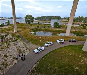 A man is dead today after apparently jumping from the Veterans’ Glass City Skyway and landing on the bank of the Maumee River in East Toledo. Initial reports are that the man was involved in a police chase.