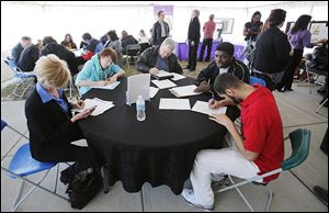Job seekers in the metro Toledo, like those above, face strong prospects in the fourth quarter, according to the Manpower survey. 